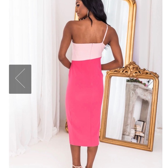 Pink Lilly Color Block Dress - Picture 7 of 8